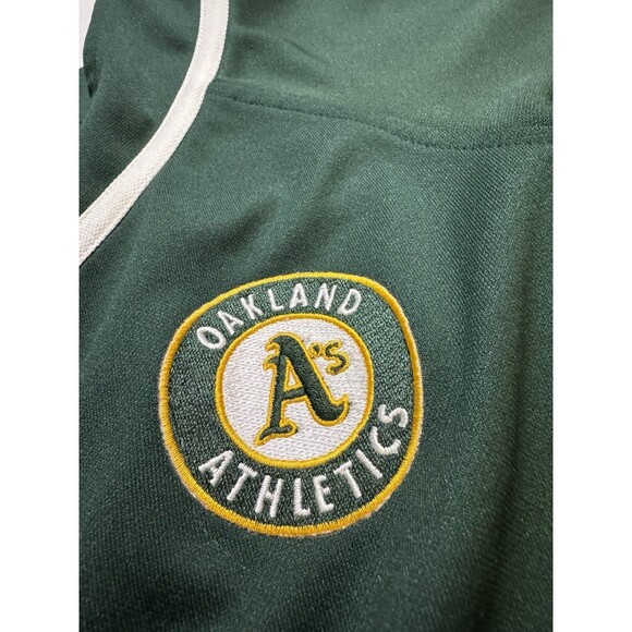 Y2K Nike Team MLB Oakland Athletics A'S Embroidered Baseball Jersey Size S Youth - Picture 2 of 11